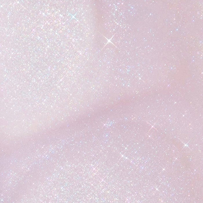 Opaltini SOL Shimmering Dry Oil swatch glistening with iridescent opal-pink microglitter across a soft pastel background, showcasing the radiant skin finish of ColourPop SOL Shimmering Dry Oil.